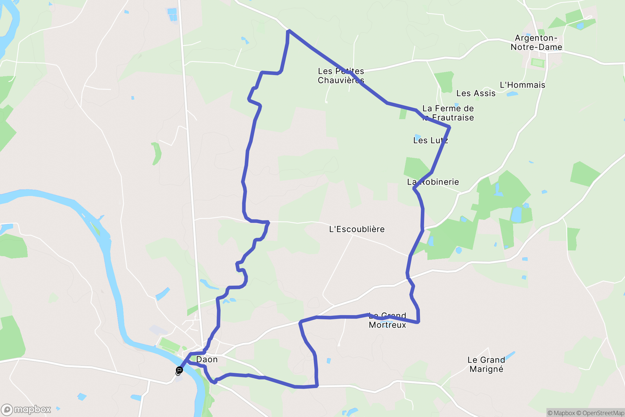 Ménil : carte du parcours de randonnée - France