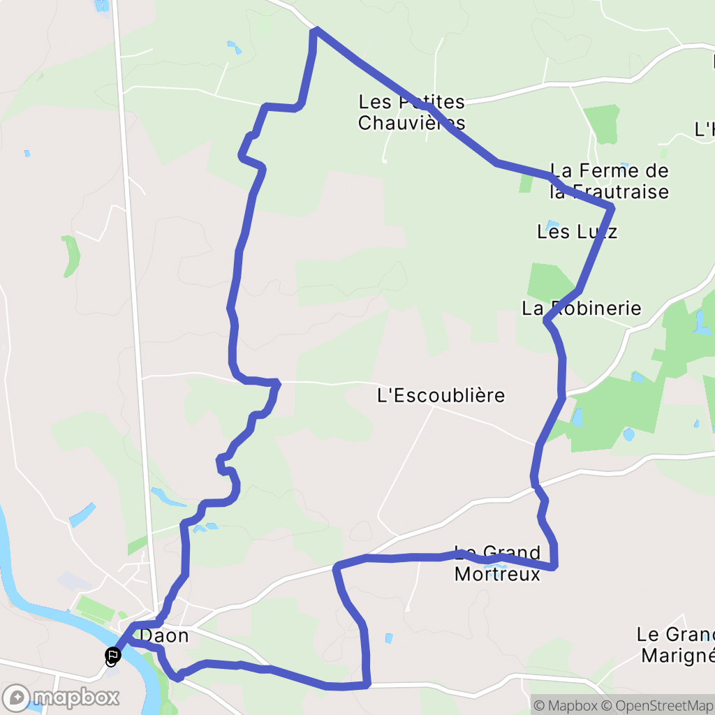 Ménil : carte du parcours de randonnée - France