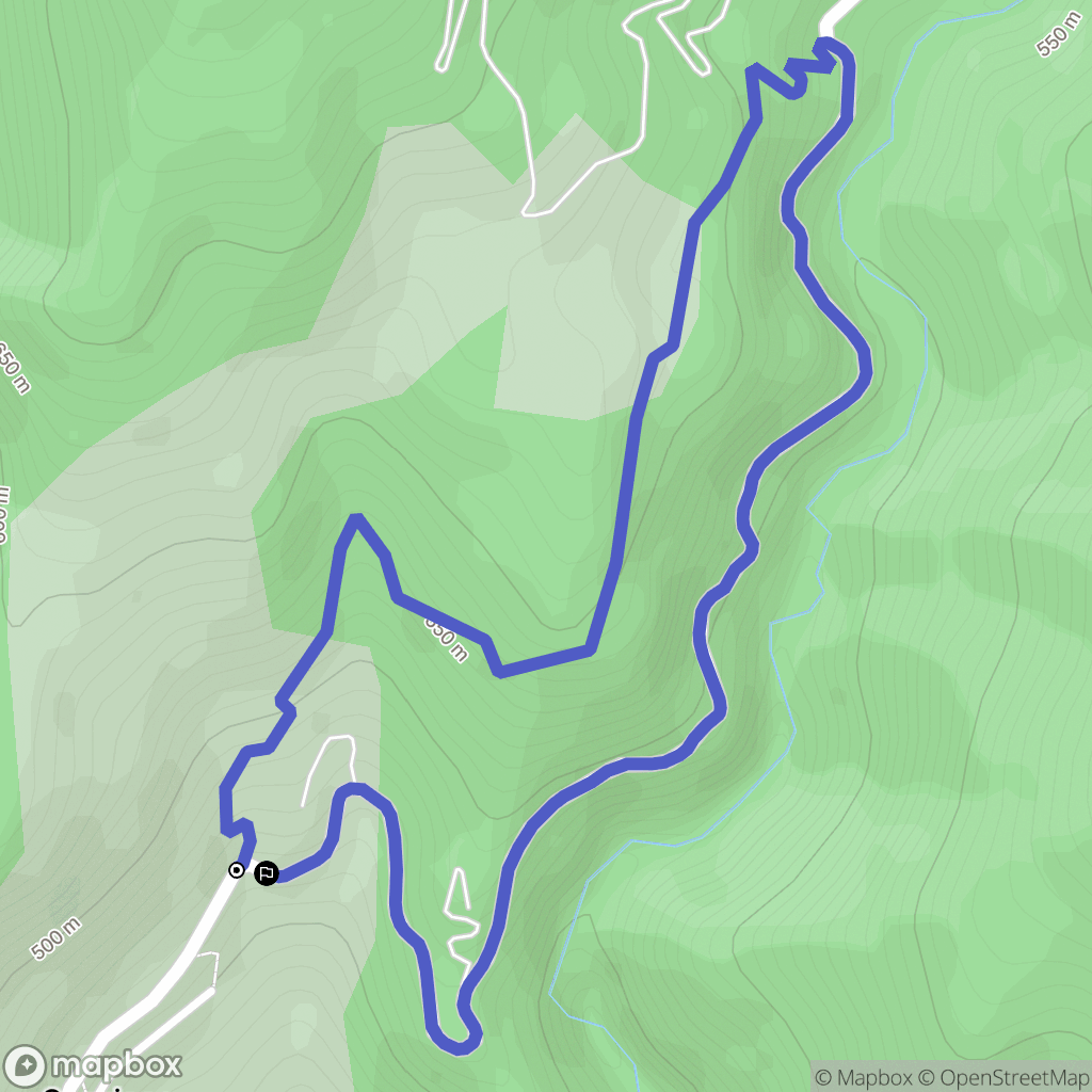 Cargiaca : carte du parcours de randonnée - France