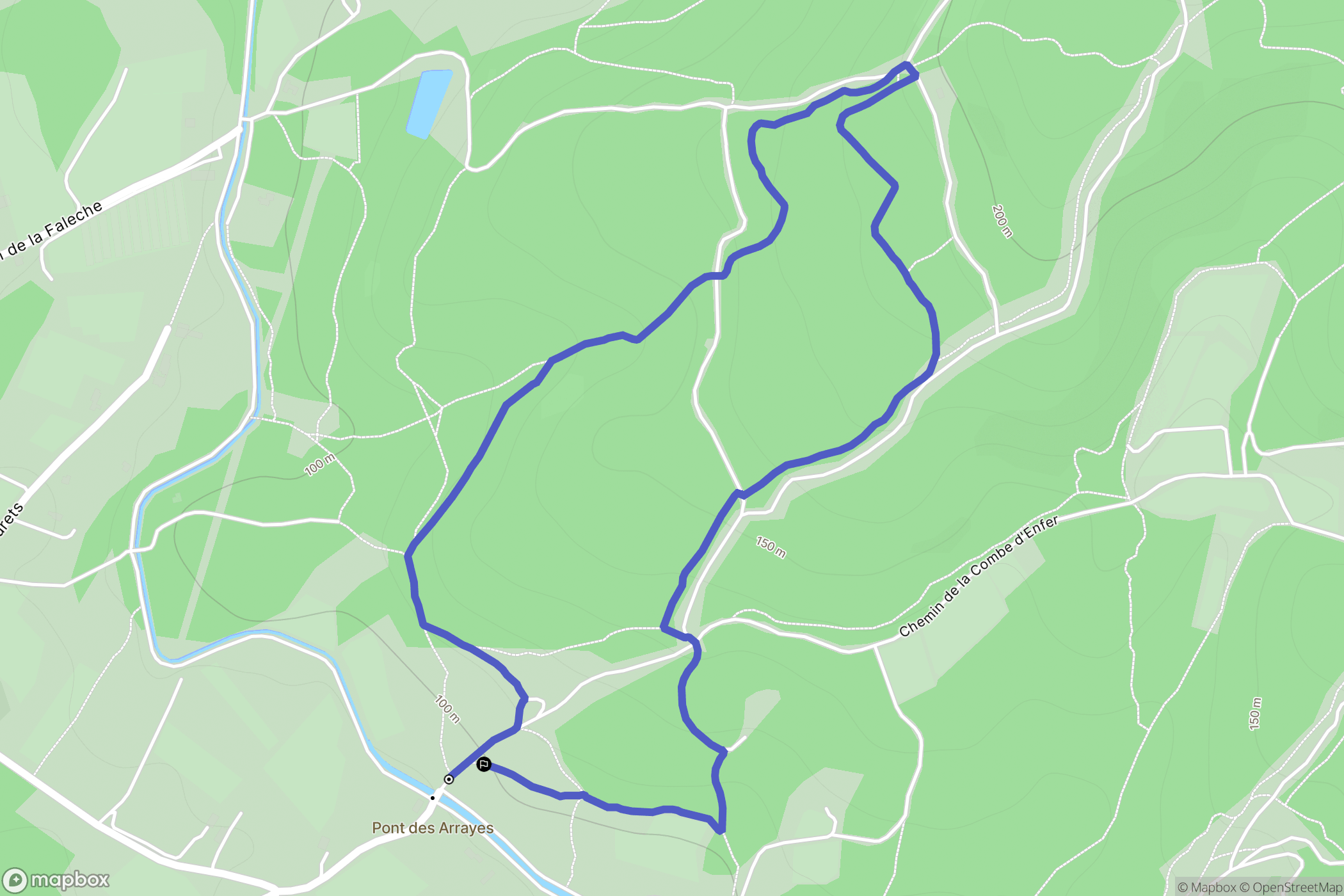 Velleron : carte du parcours de randonnée - France