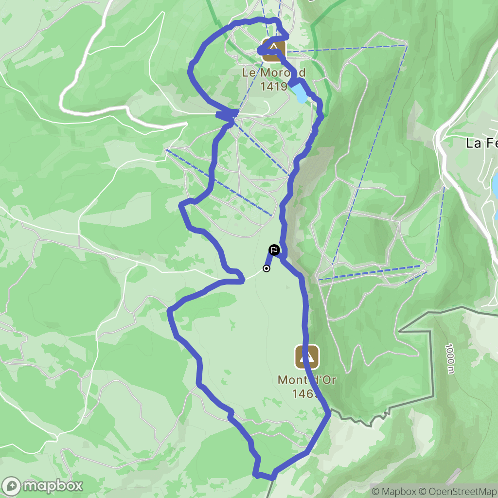 Longevilles-Mont-d'Or : carte du parcours de randonnée - France