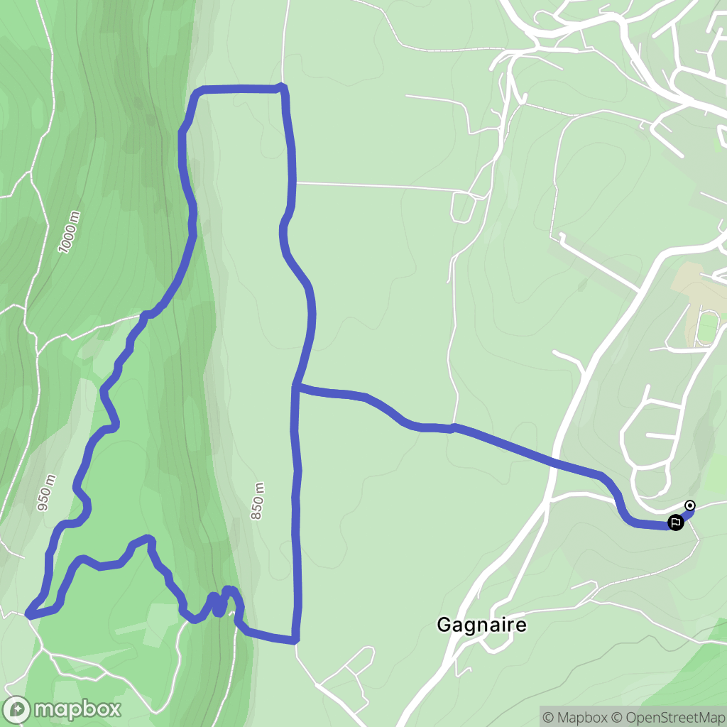 La Chapelle-en-Vercors : carte du parcours de randonnée - France