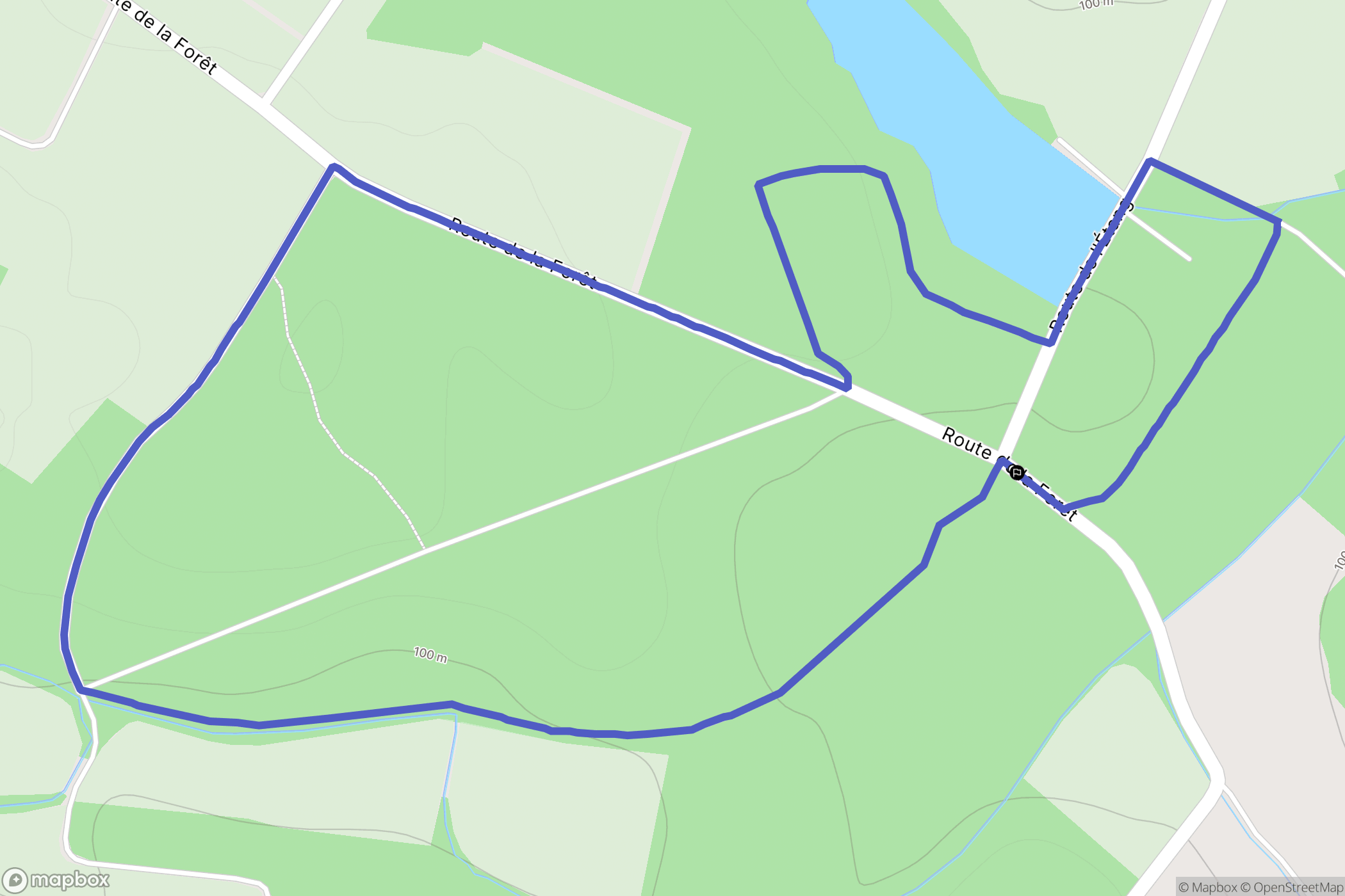Perchède : carte du parcours de randonnée - France