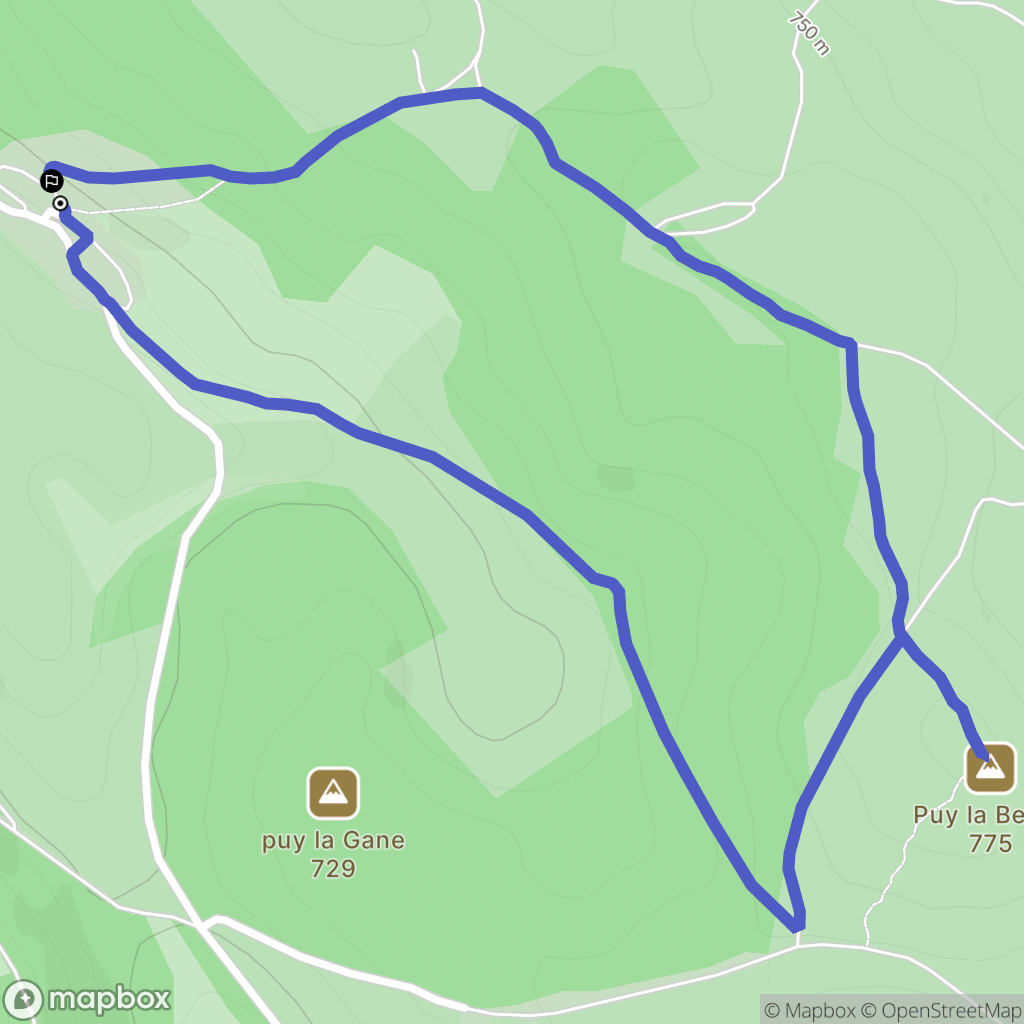 Peyrat-le-Château : carte du parcours de randonnée - France