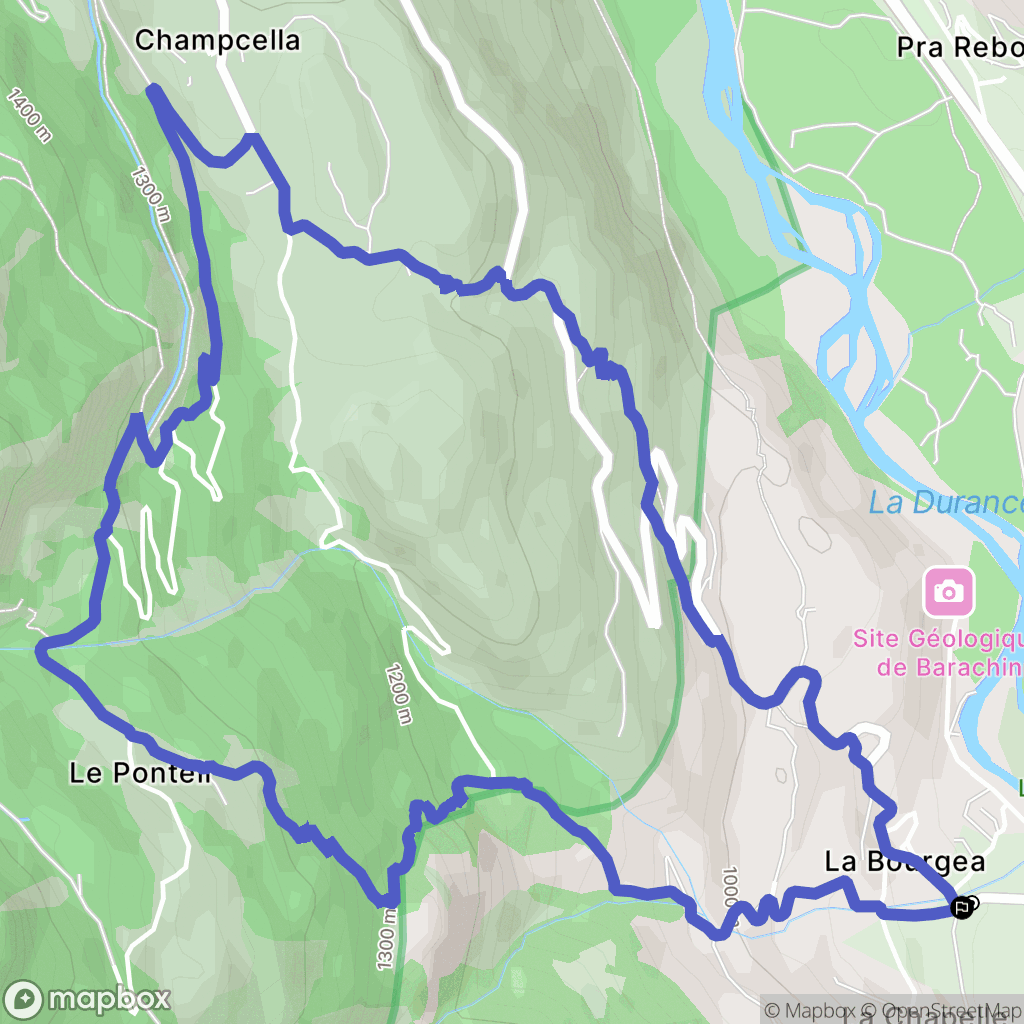 Saint-Crepin : carte du parcours de randonnée - France
