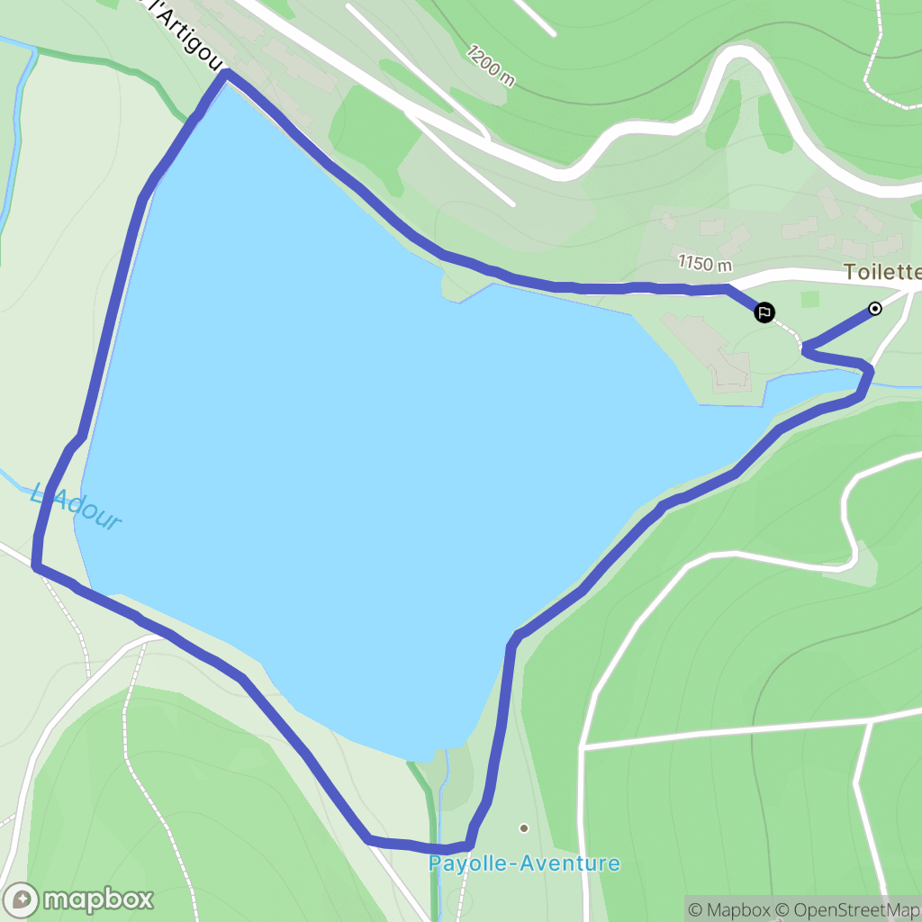 Campan : carte du parcours de randonnée - France