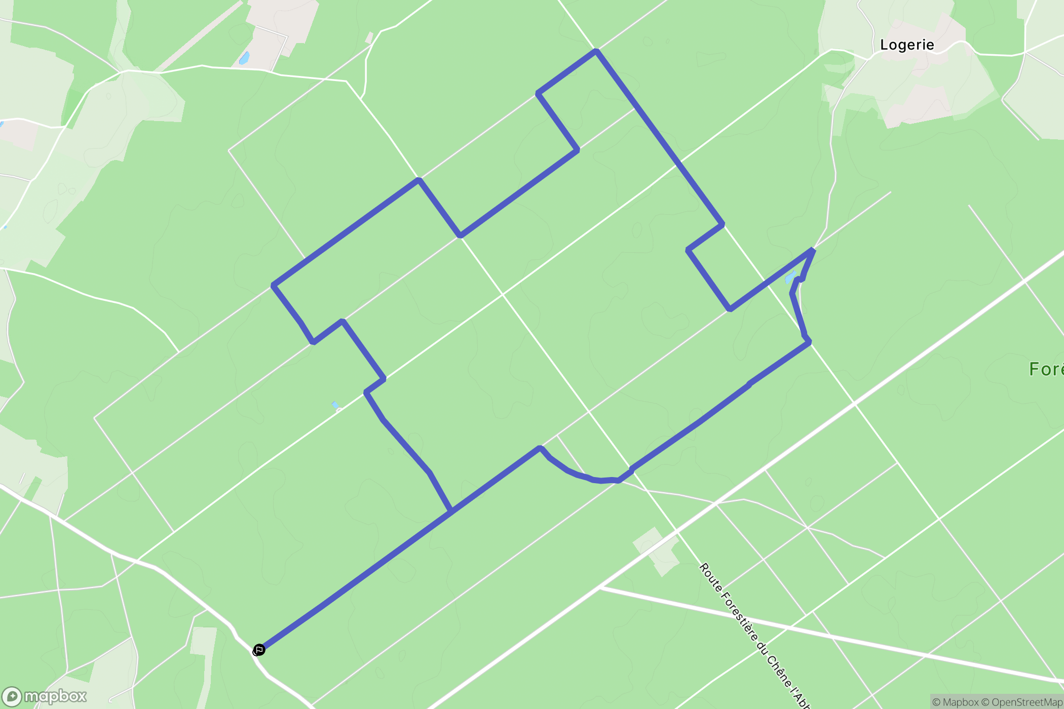Montamisé : carte du parcours de randonnée - France