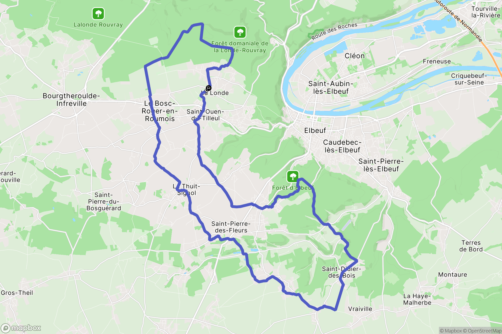La Londe : carte du parcours de randonnée - France