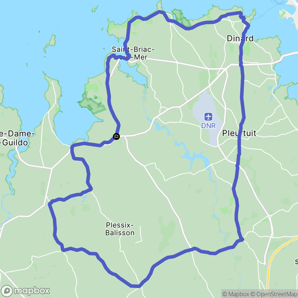 Beaussais-sur-Mer : carte du parcours de randonnée - France