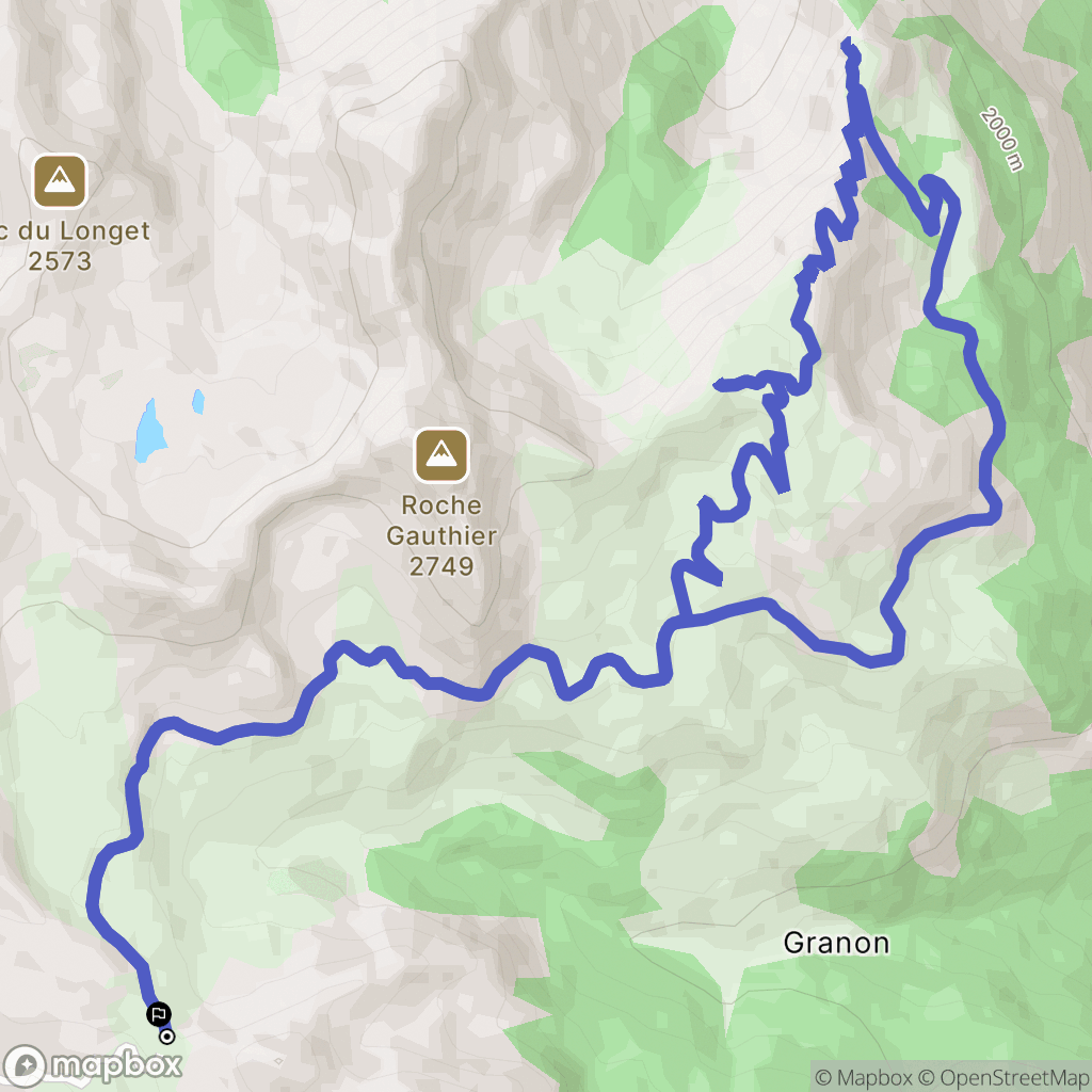 Saint-Chaffrey : carte du parcours de randonnée - France