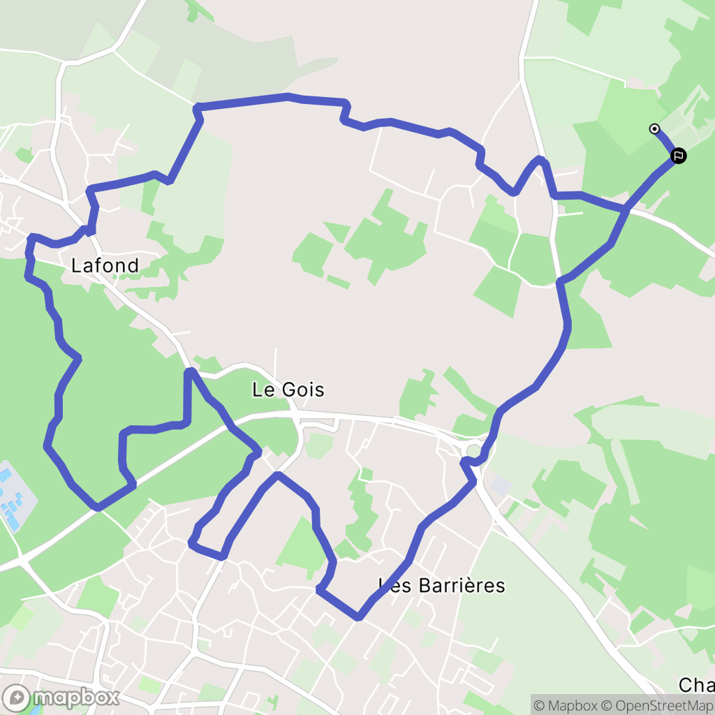 Breuillet : carte du parcours de randonnée - France