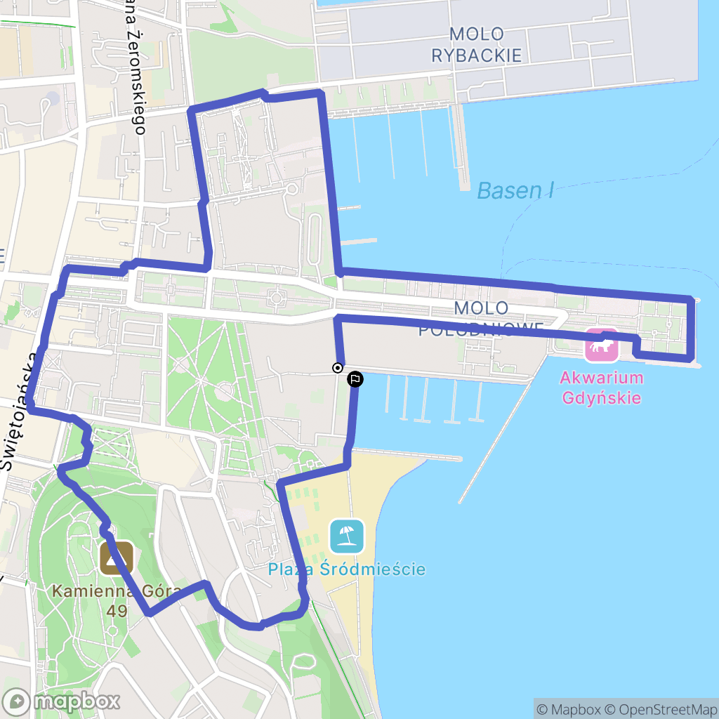Gdynia: mapa trasy - Poland