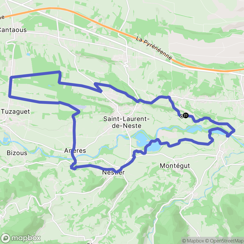 Saint-Paul : carte du parcours de randonnée - France
