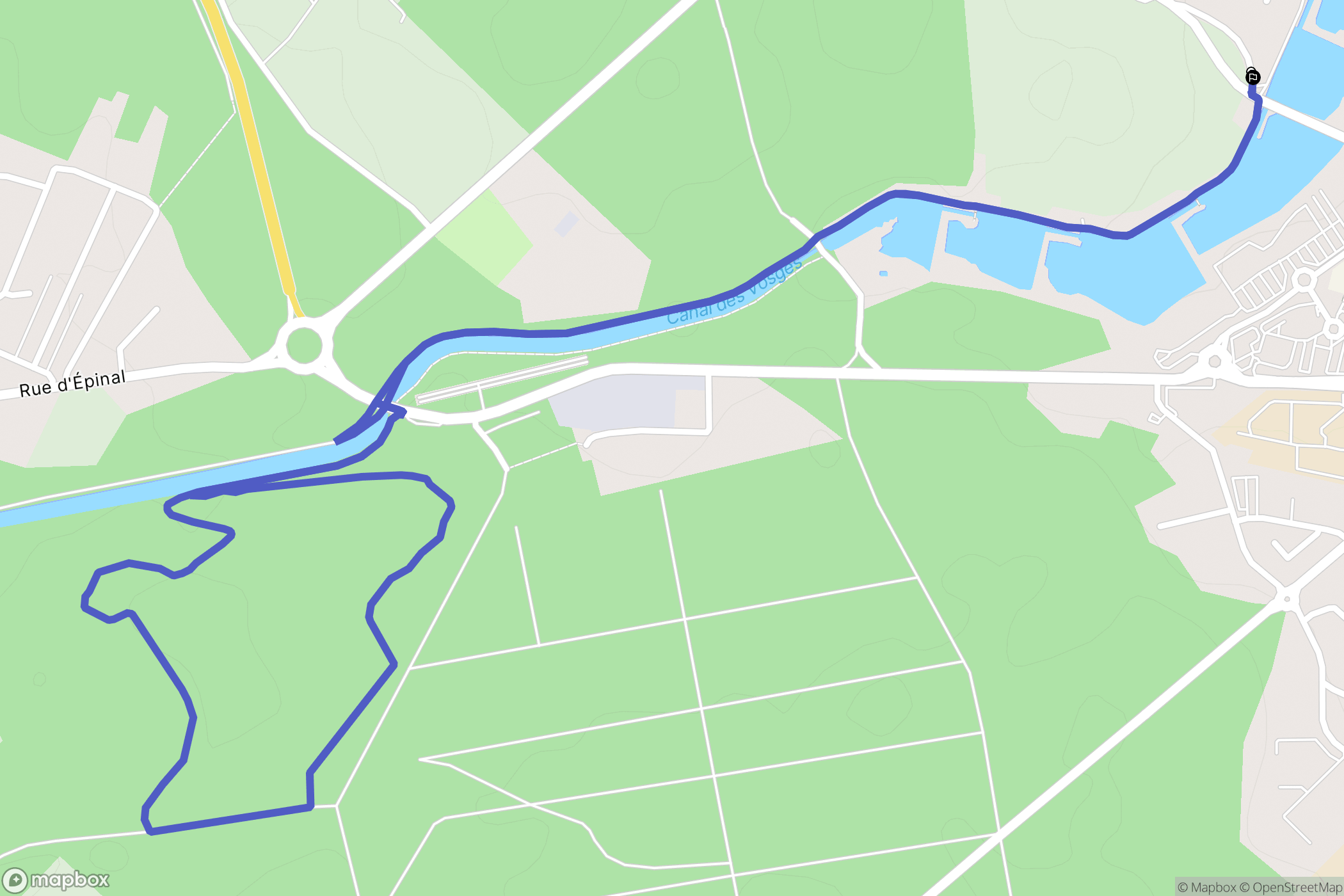 Golbey : carte du parcours de randonnée - France
