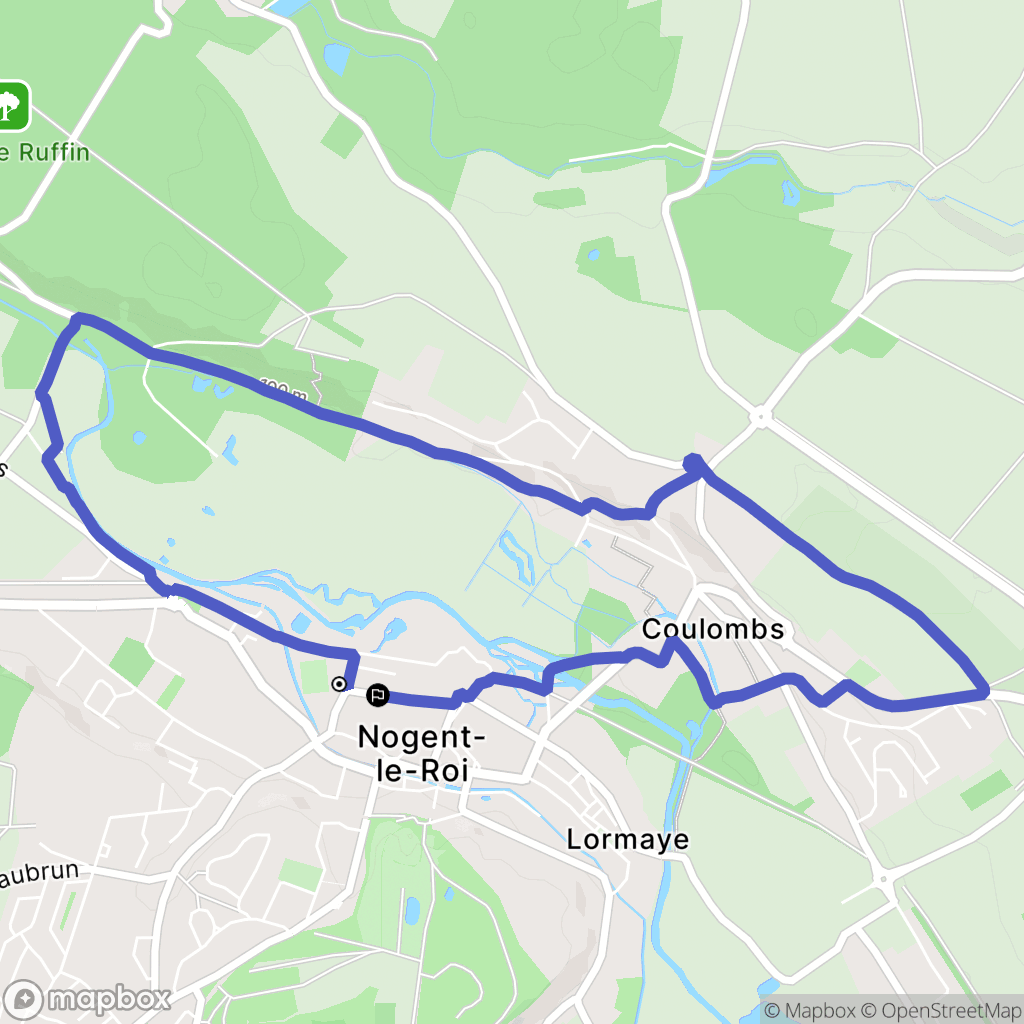Nogent-le-Roi : carte du parcours de randonnée - France