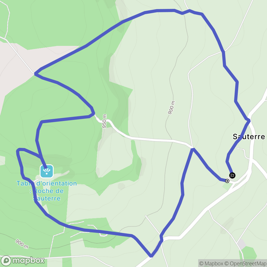 Manzat : carte du parcours de randonnée - France