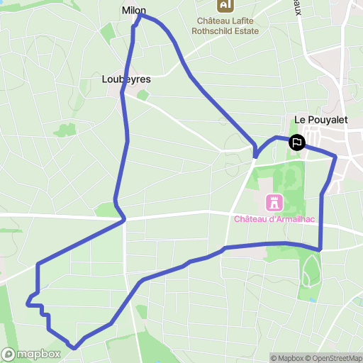 Pauillac : carte du parcours de randonnée - France