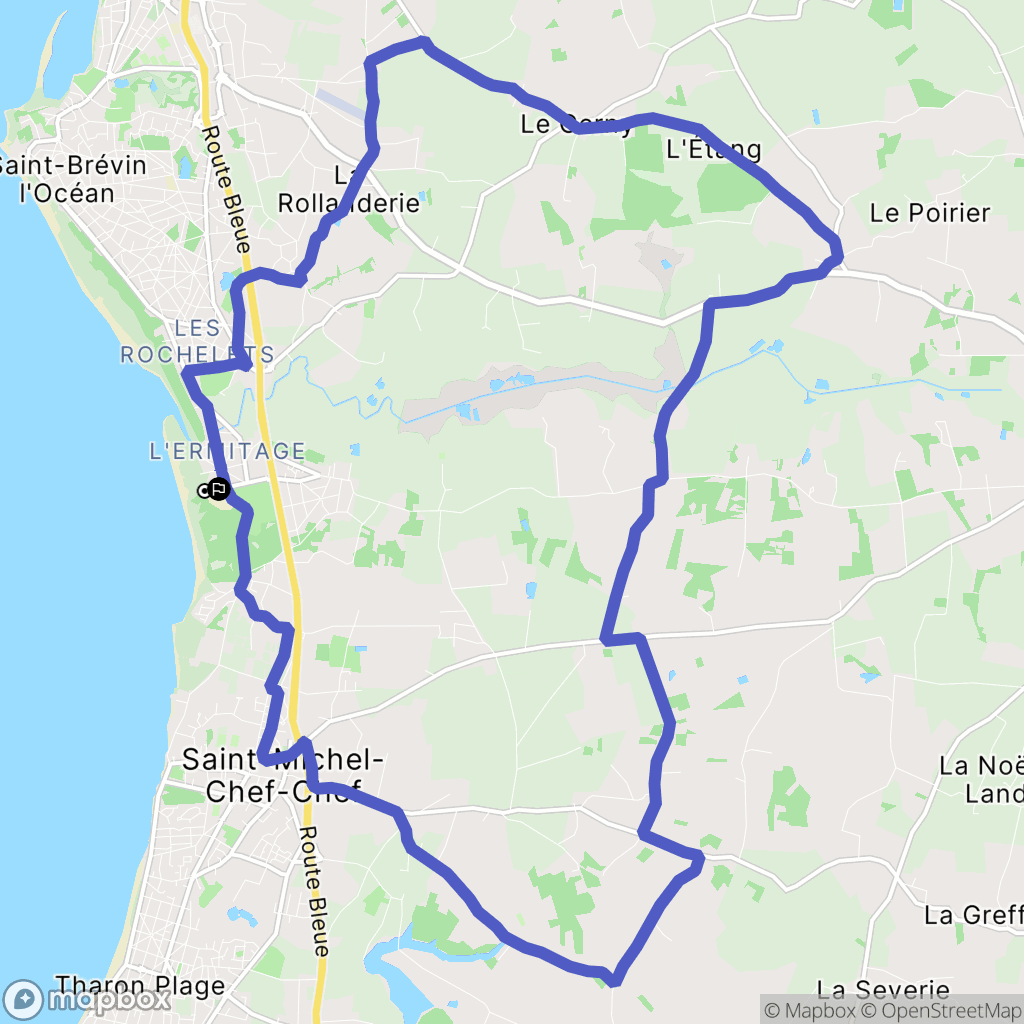 Saint-Brevin-les-Pins : carte du parcours de randonnée - France