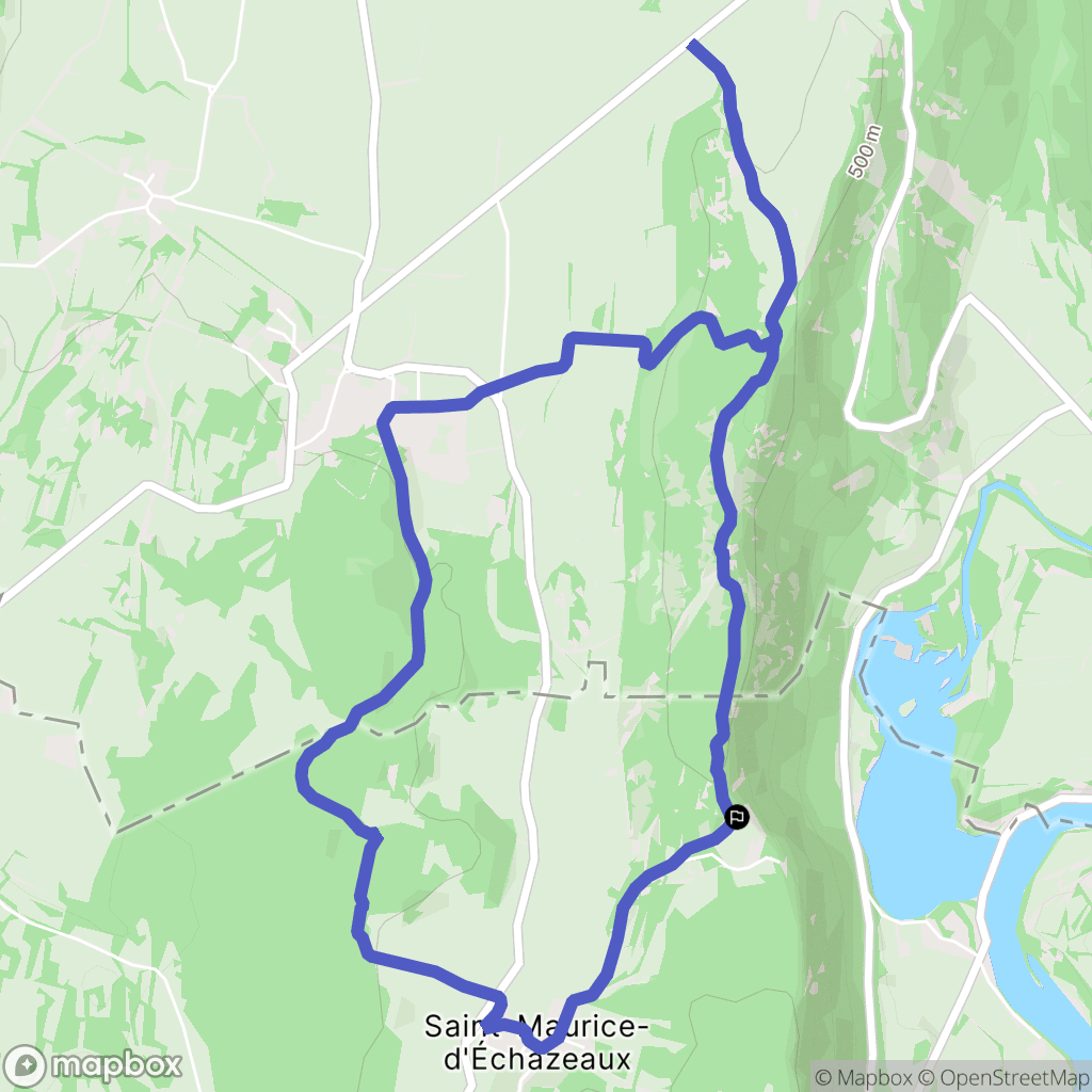 Corveissiat : carte du parcours de randonnée - France