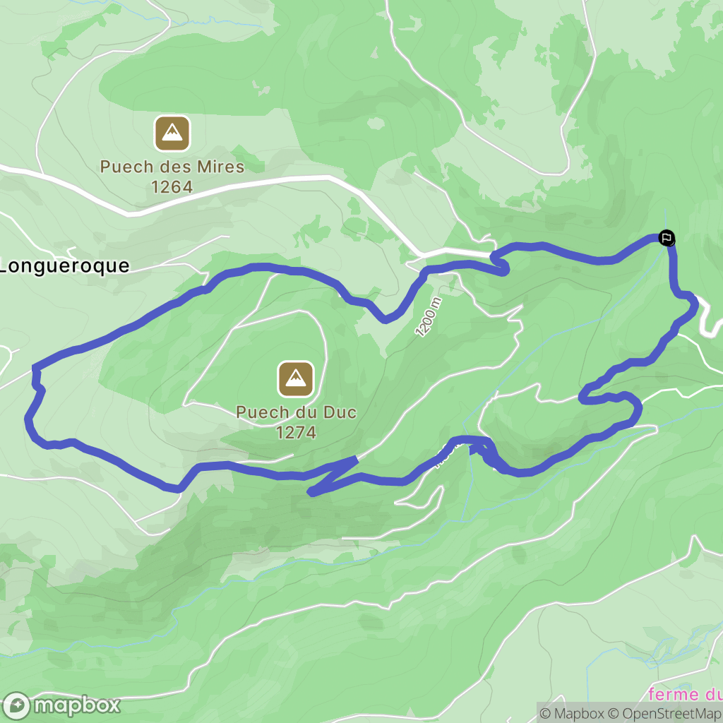 Curières : carte du parcours de randonnée - France