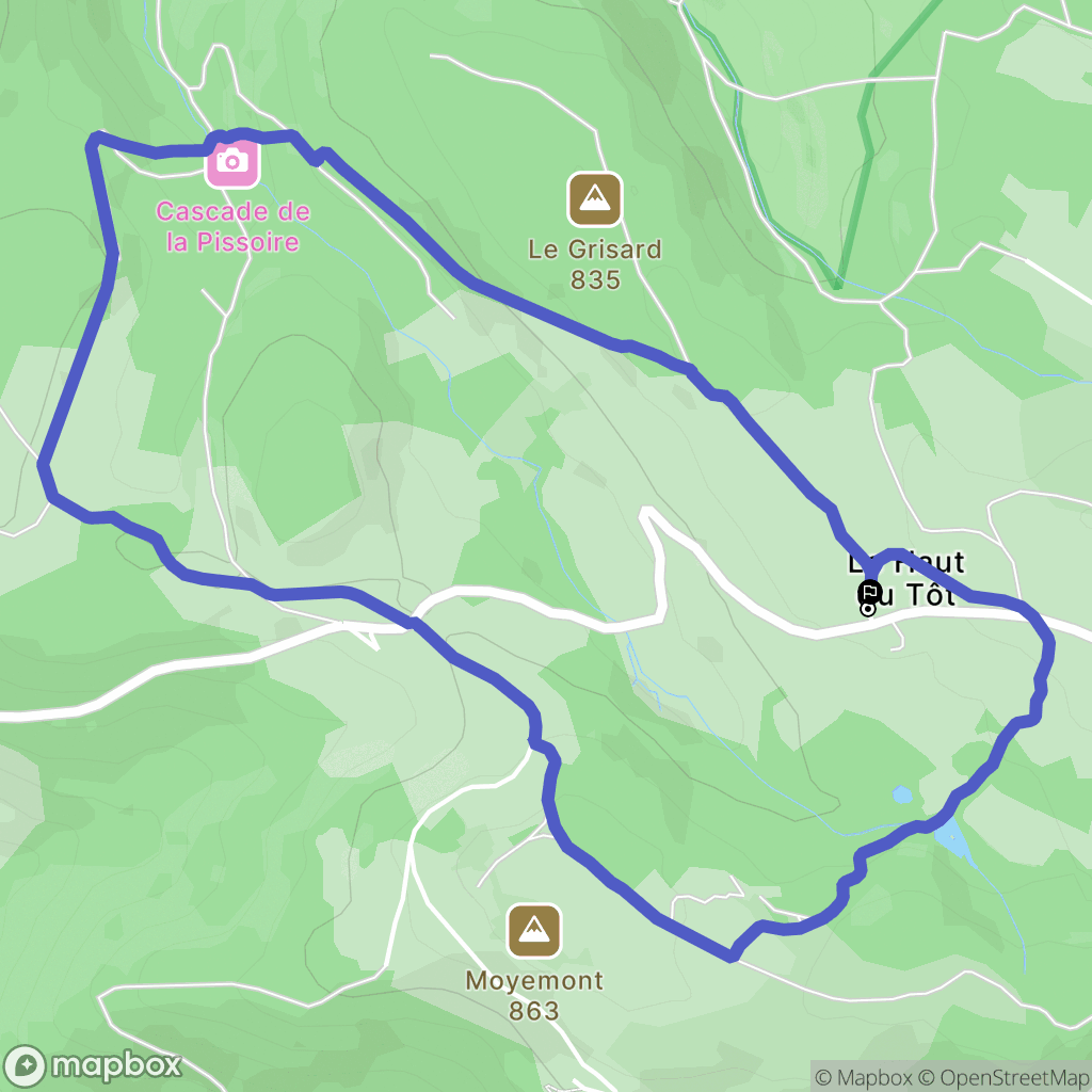 Sapois : carte du parcours de randonnée - France