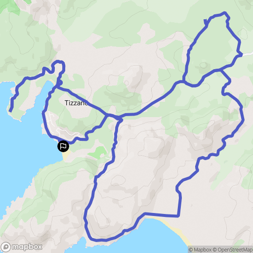 Sartène : carte du parcours de randonnée - France