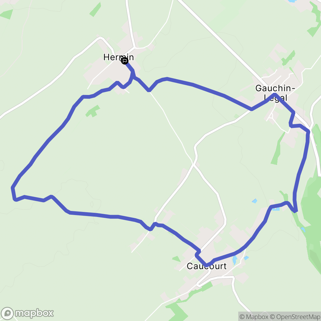 Hermin : carte du parcours de randonnée - France