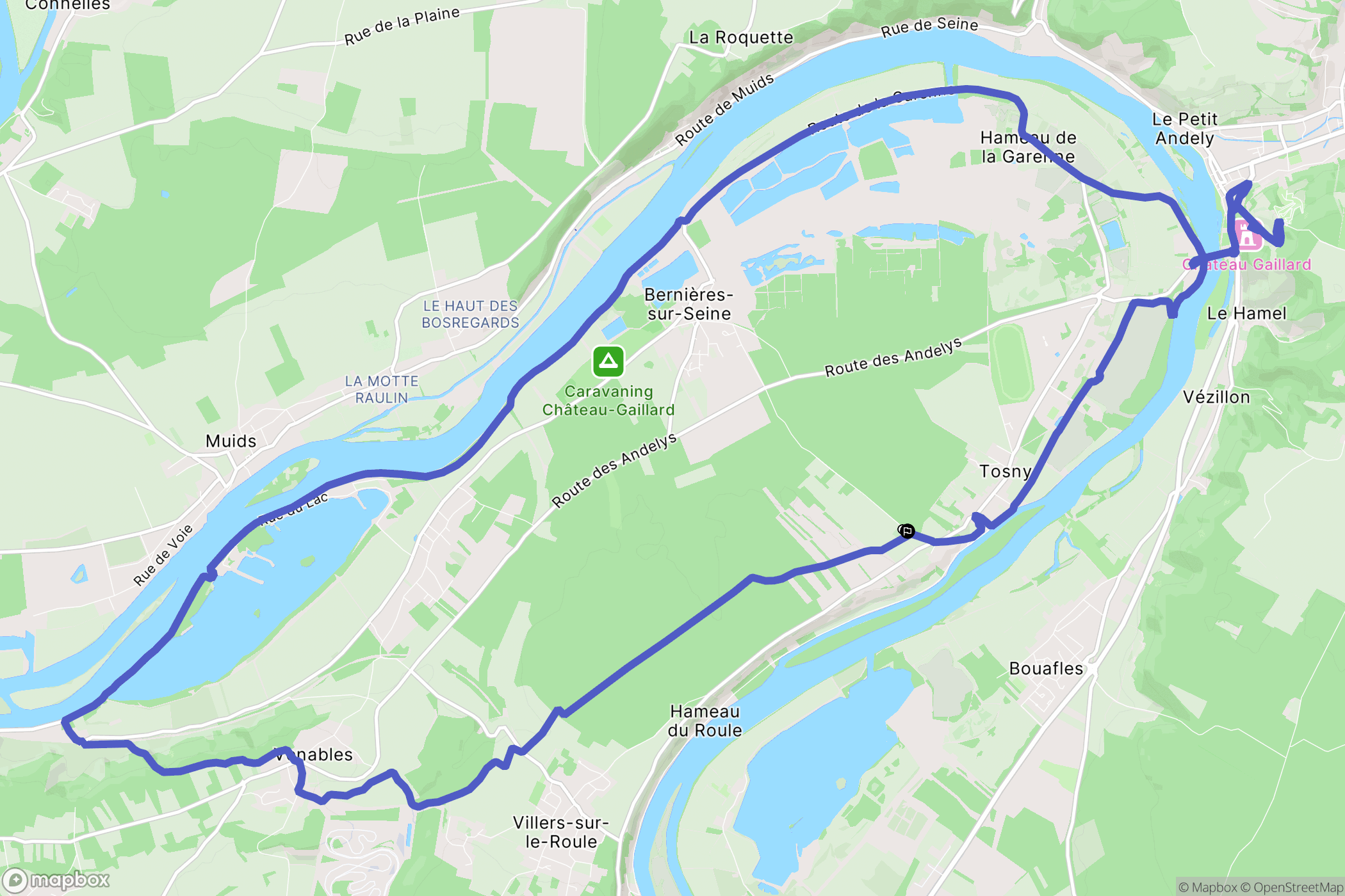 Les Trois Lacs : carte du parcours de randonnée - France