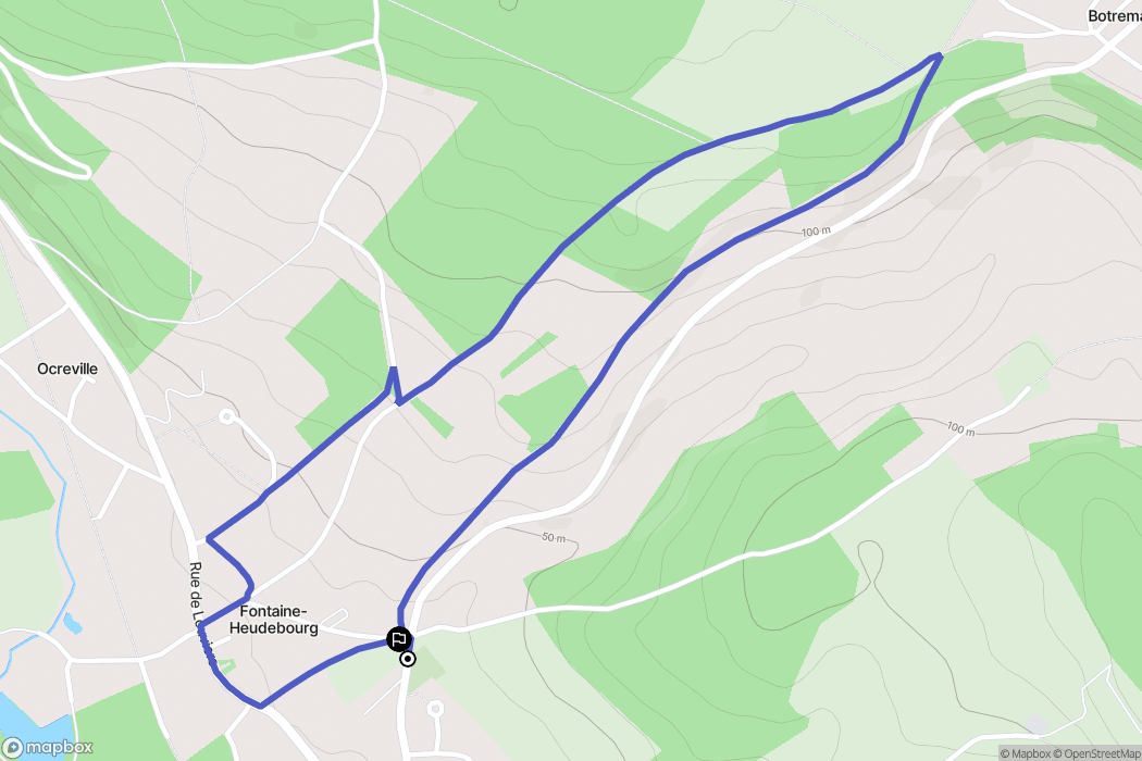 Clef-Vallée-d'Eure : carte du parcours de randonnée - France