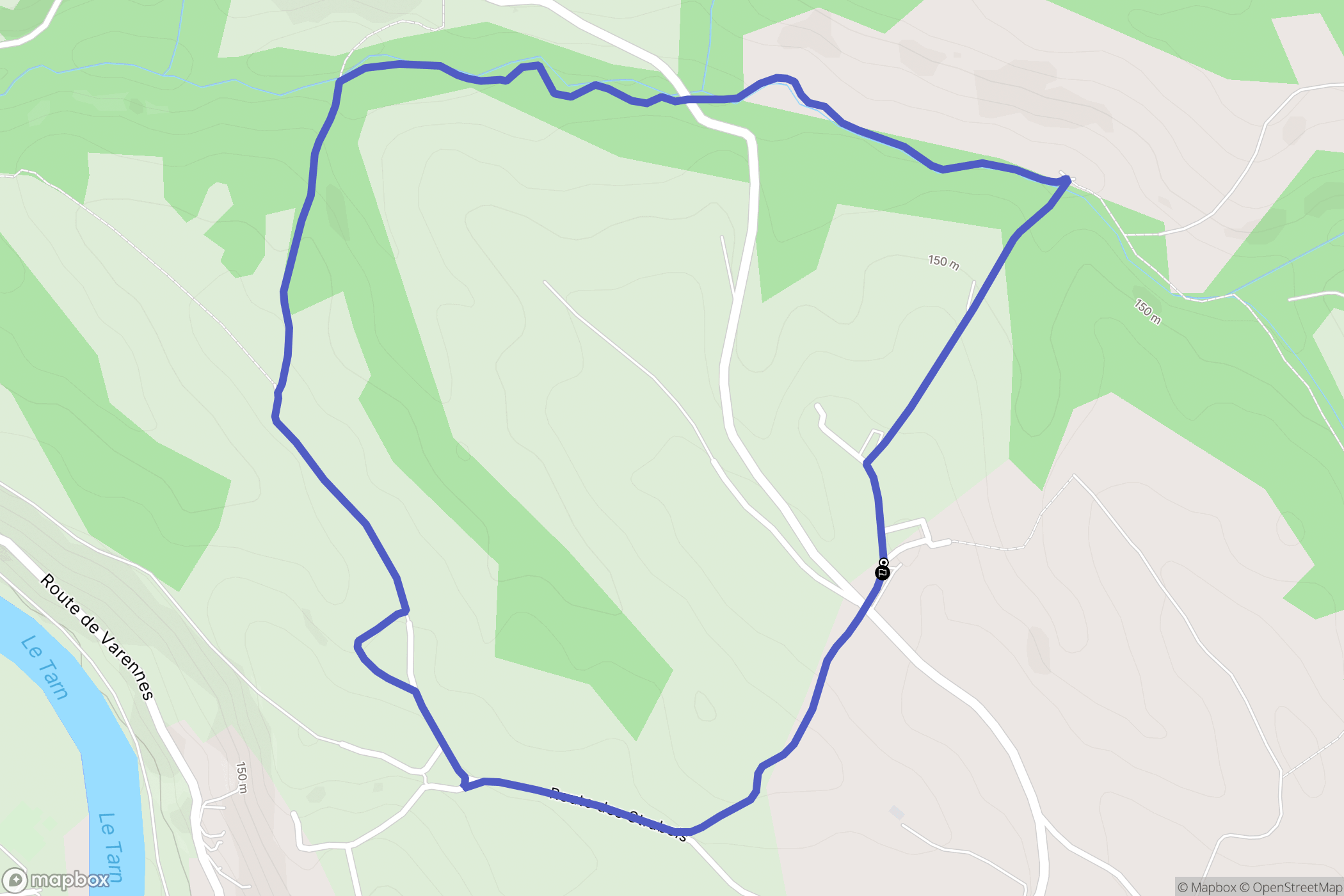Villemur-sur-Tarn : carte du parcours de randonnée - France