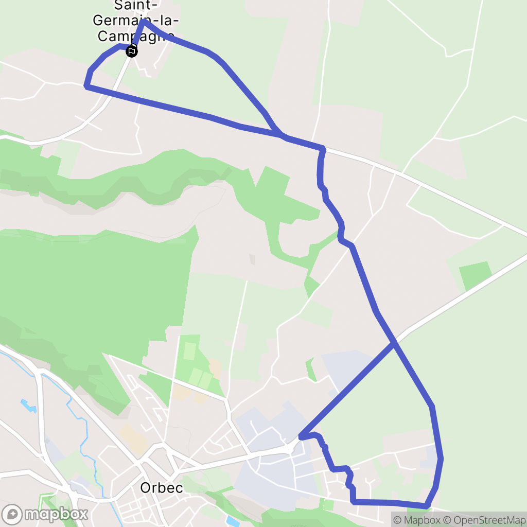 Saint-Germain-la-Campagne : carte du parcours de randonnée - France