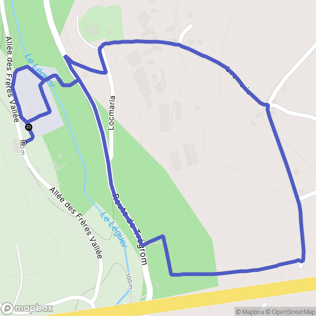Plounévez-Moëdec : carte du parcours de randonnée - France