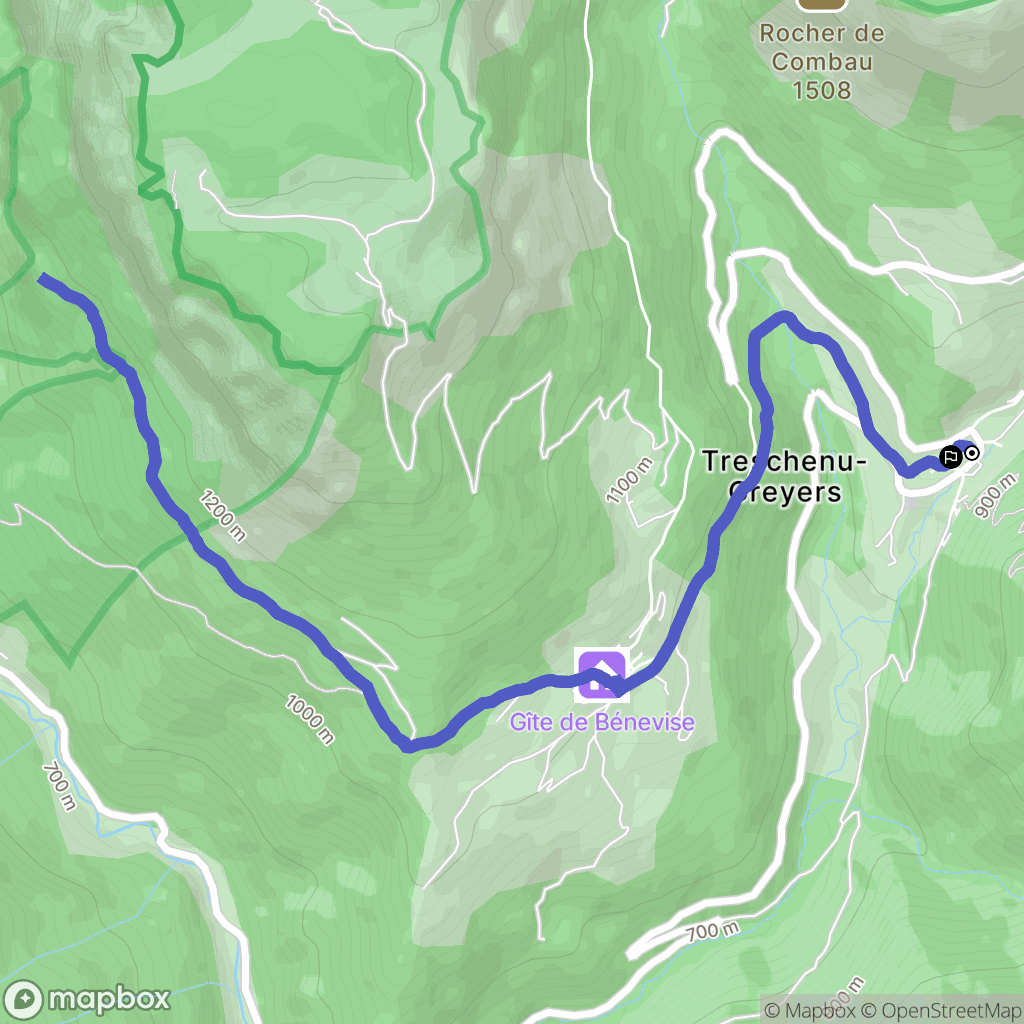 Châtillon-en-Diois : carte du parcours de randonnée - France