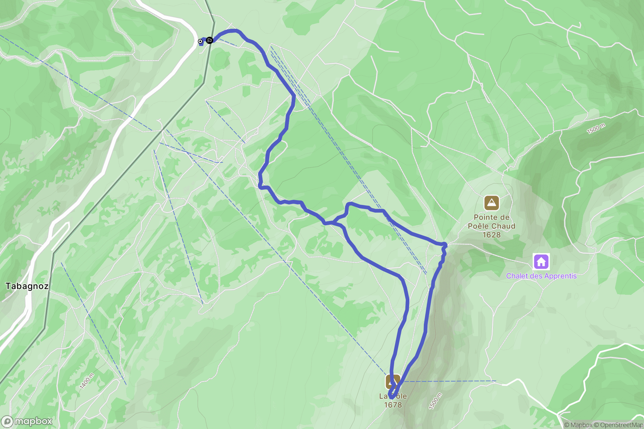 Prémanon : carte du parcours de randonnée - France