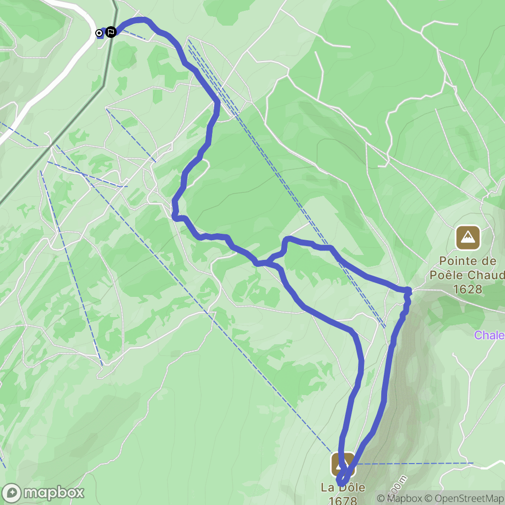 Prémanon : carte du parcours de randonnée - France