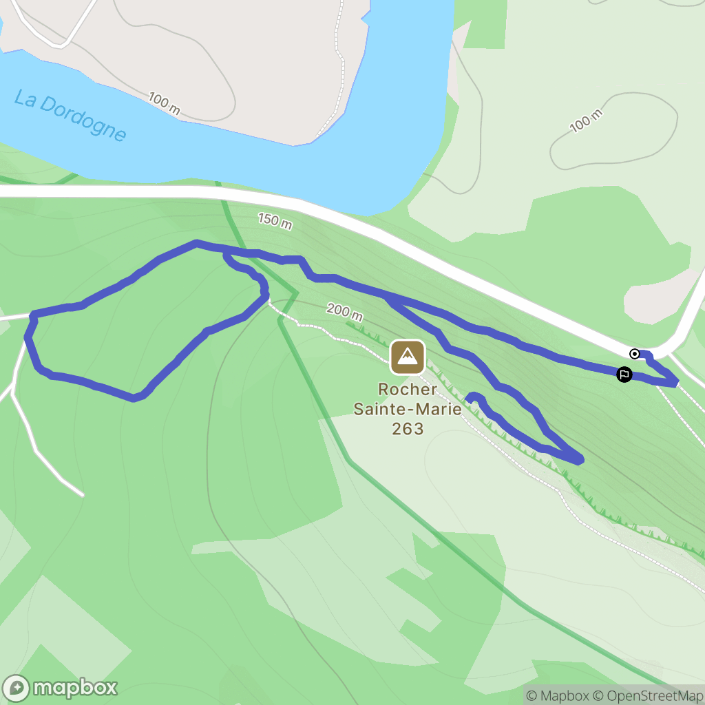 Meyronne : carte du parcours de randonnée - France