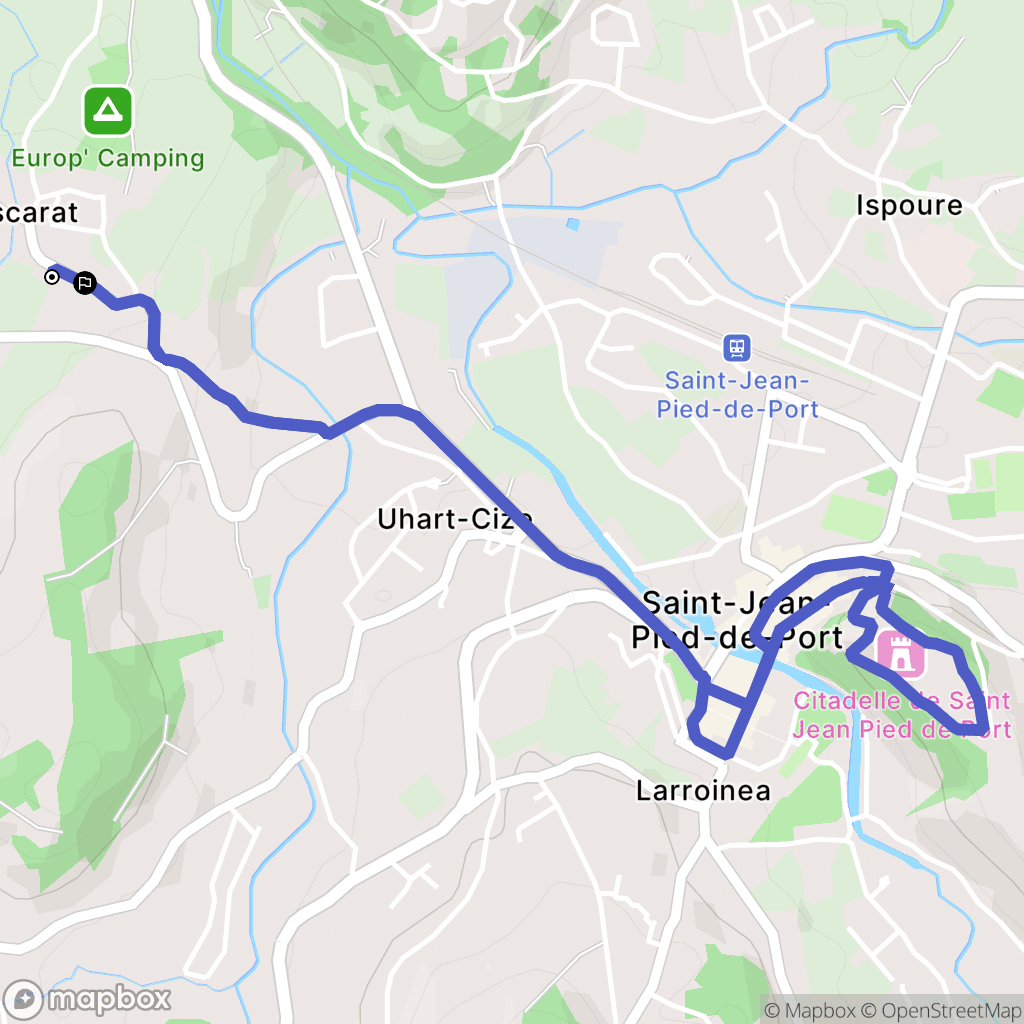 Ascarat : carte du parcours de randonnée - France