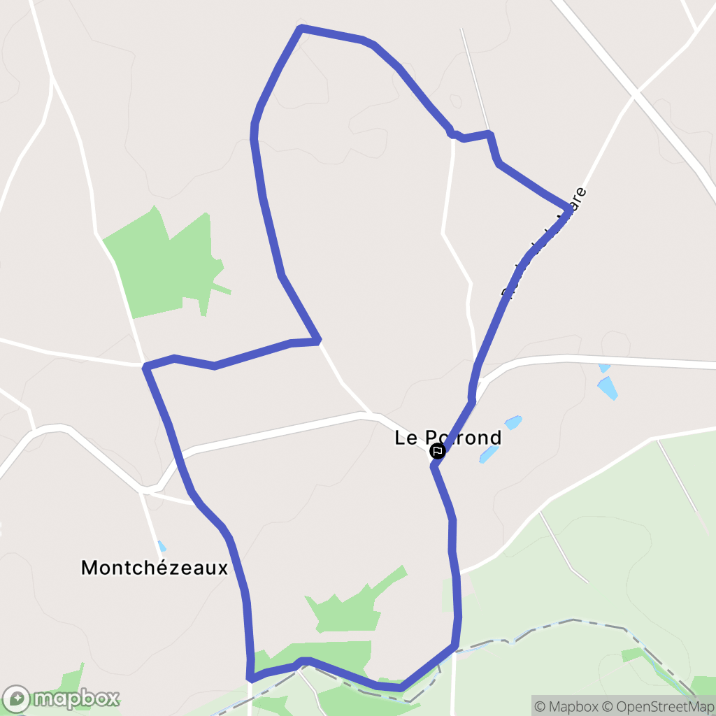 Montchevrier : carte du parcours de randonnée - France