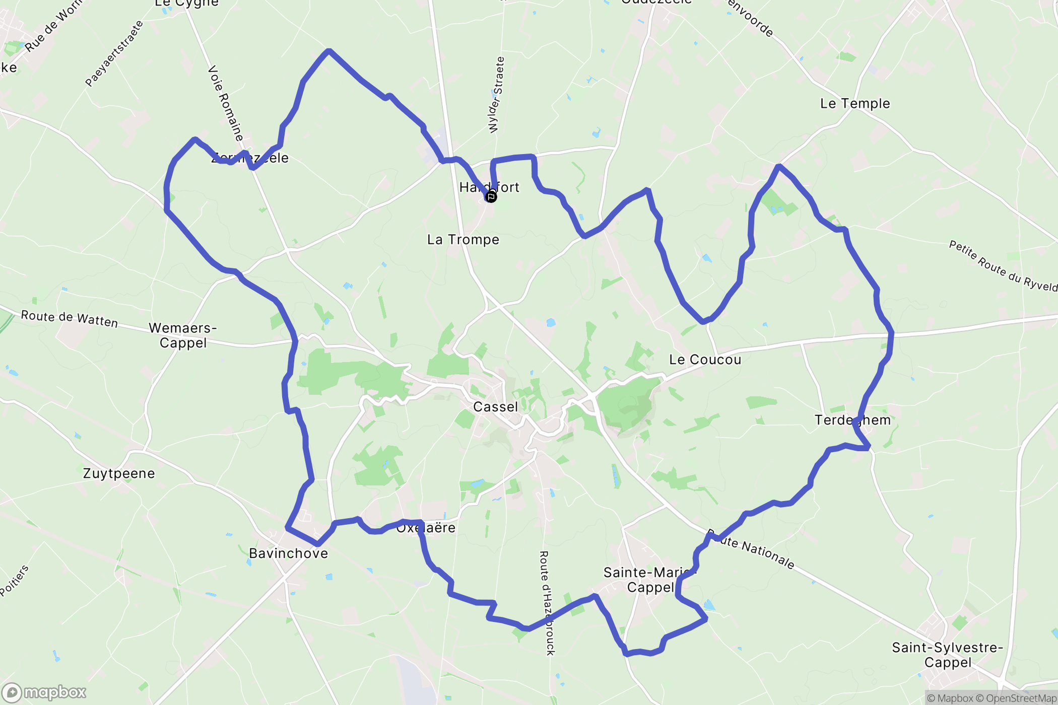 Hardifort : carte du parcours de randonnée - France