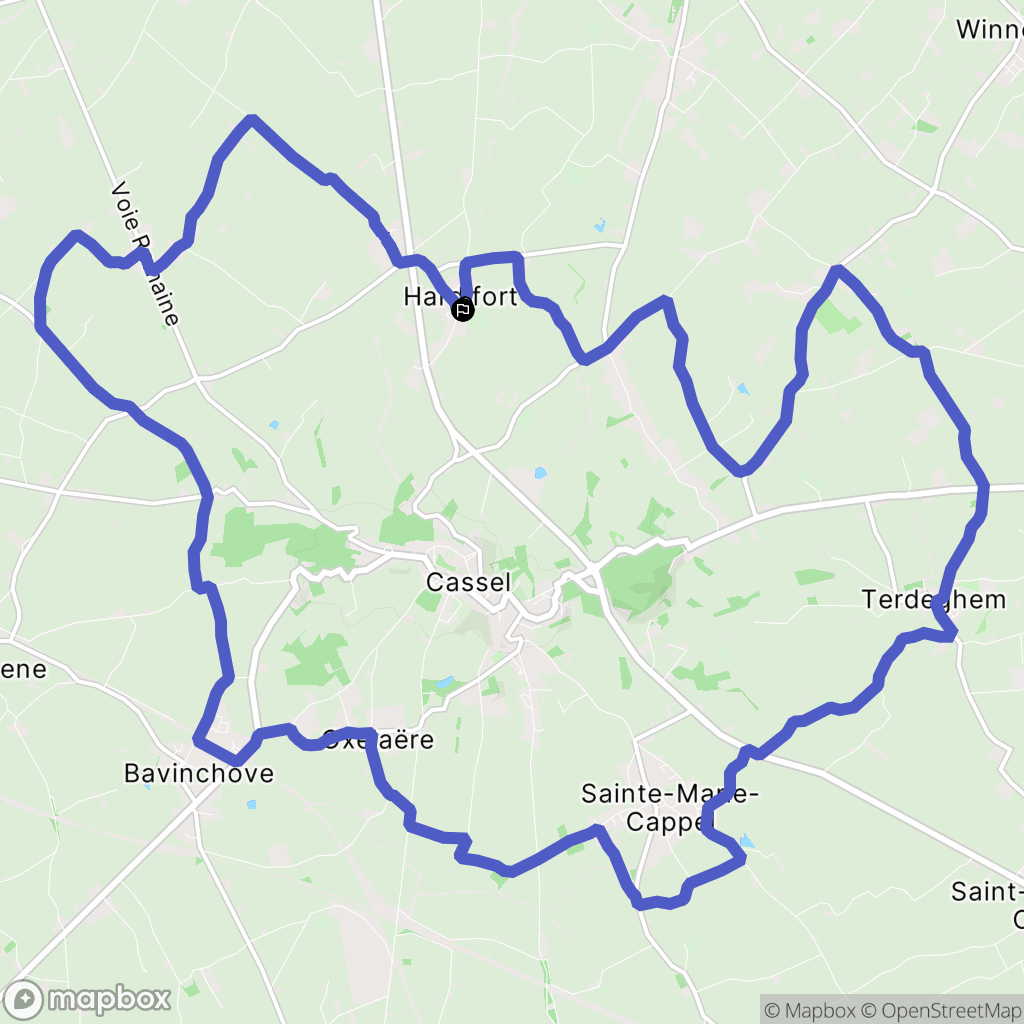 Hardifort : carte du parcours de randonnée - France