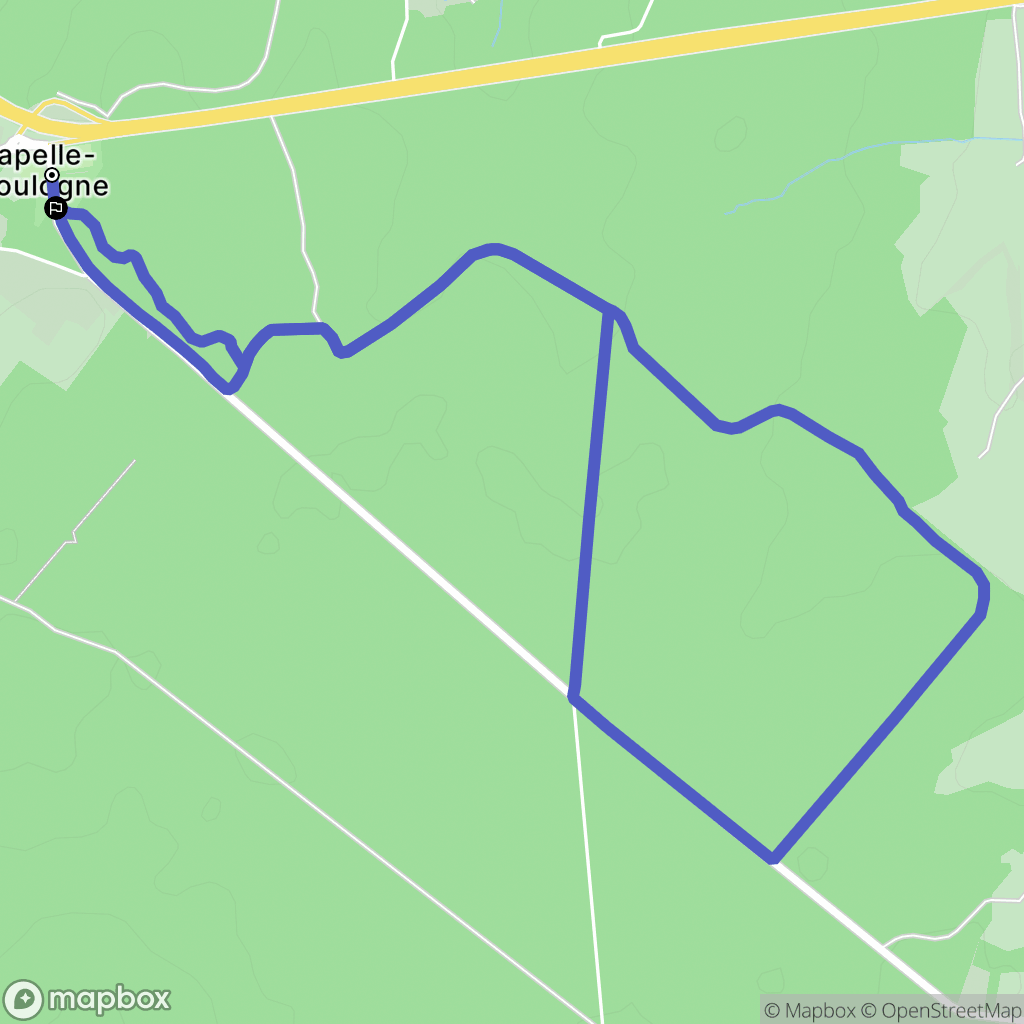 La Capelle-lès-Boulogne : carte du parcours de randonnée - France