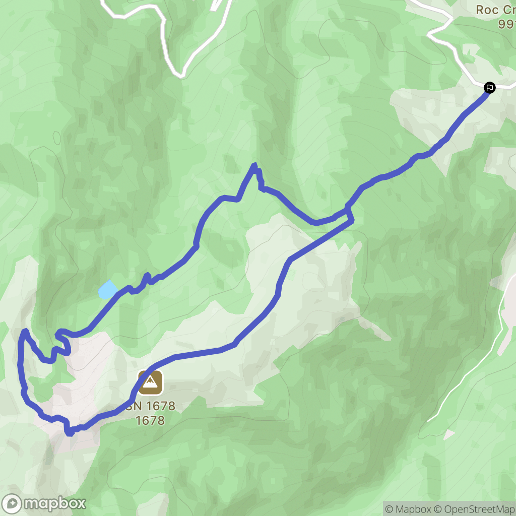 Montségur : carte du parcours de randonnée - France