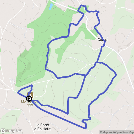 Le Mené : carte du parcours de randonnée - France