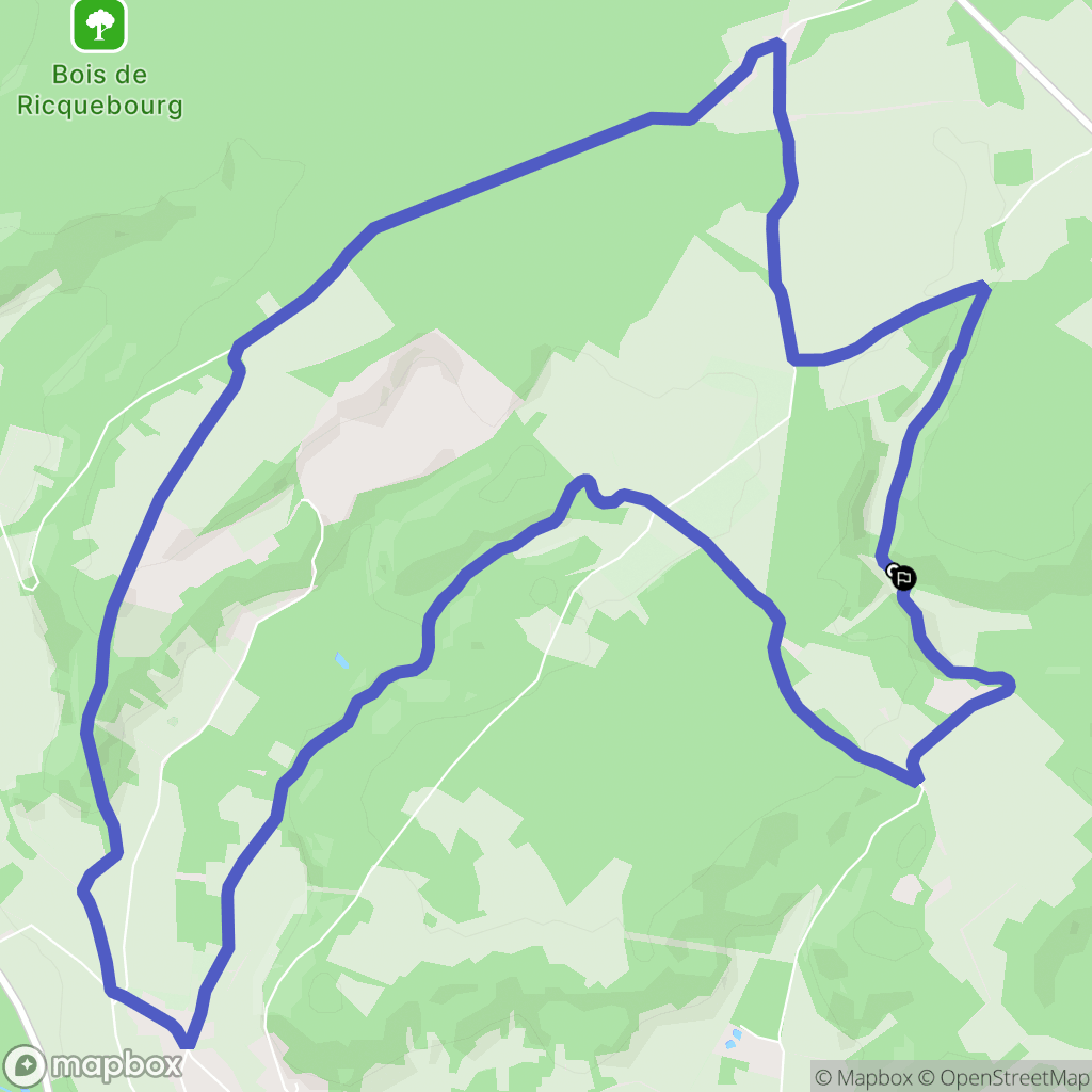 Machemont : carte du parcours de randonnée - France