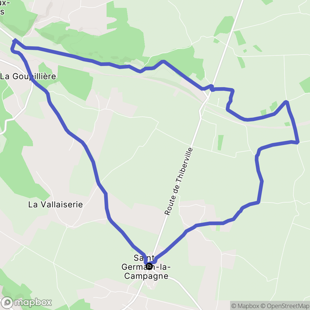 Saint-Germain-la-Campagne : carte du parcours de randonnée - France