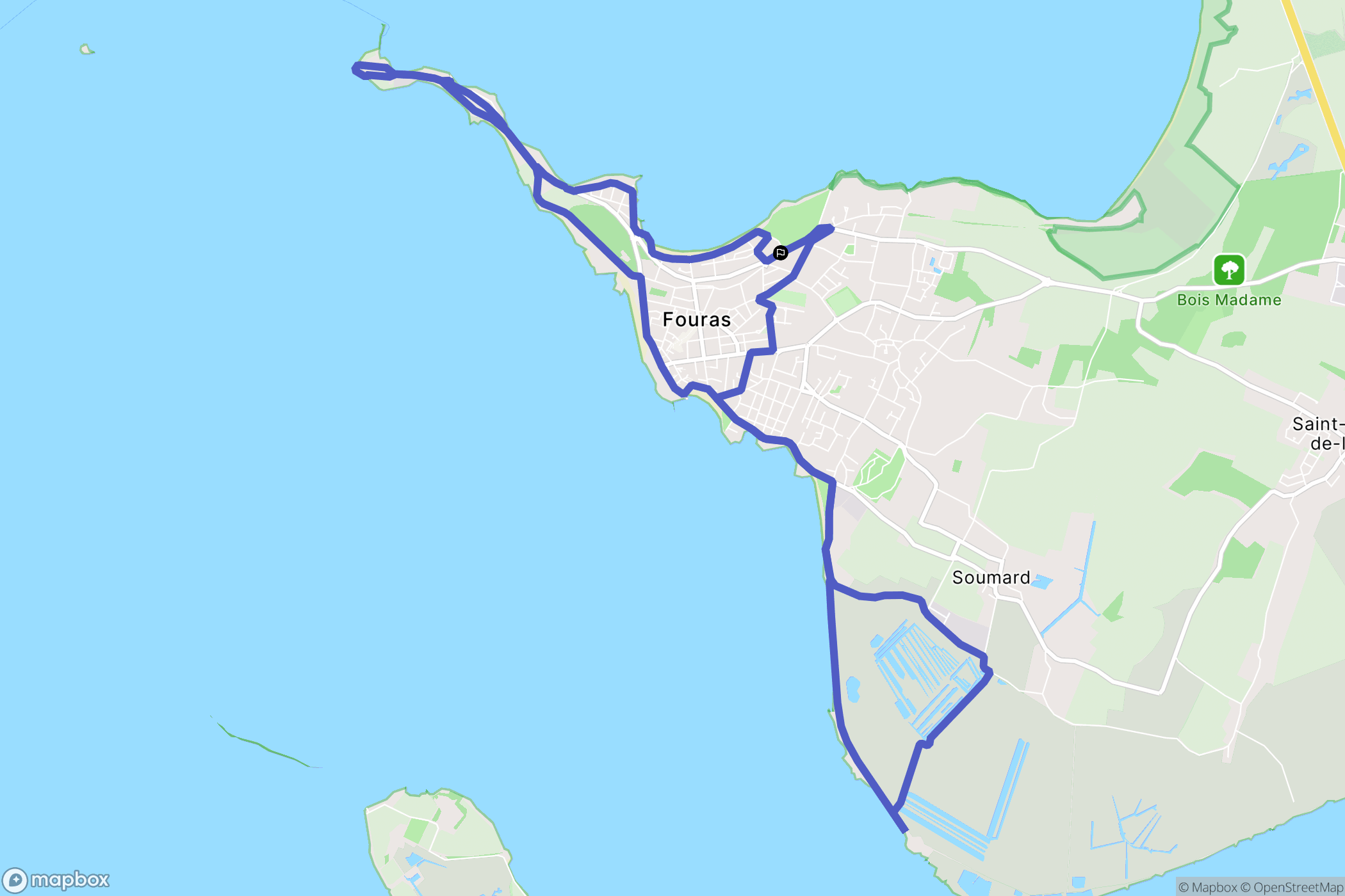 Fouras : carte du parcours de randonnée - France