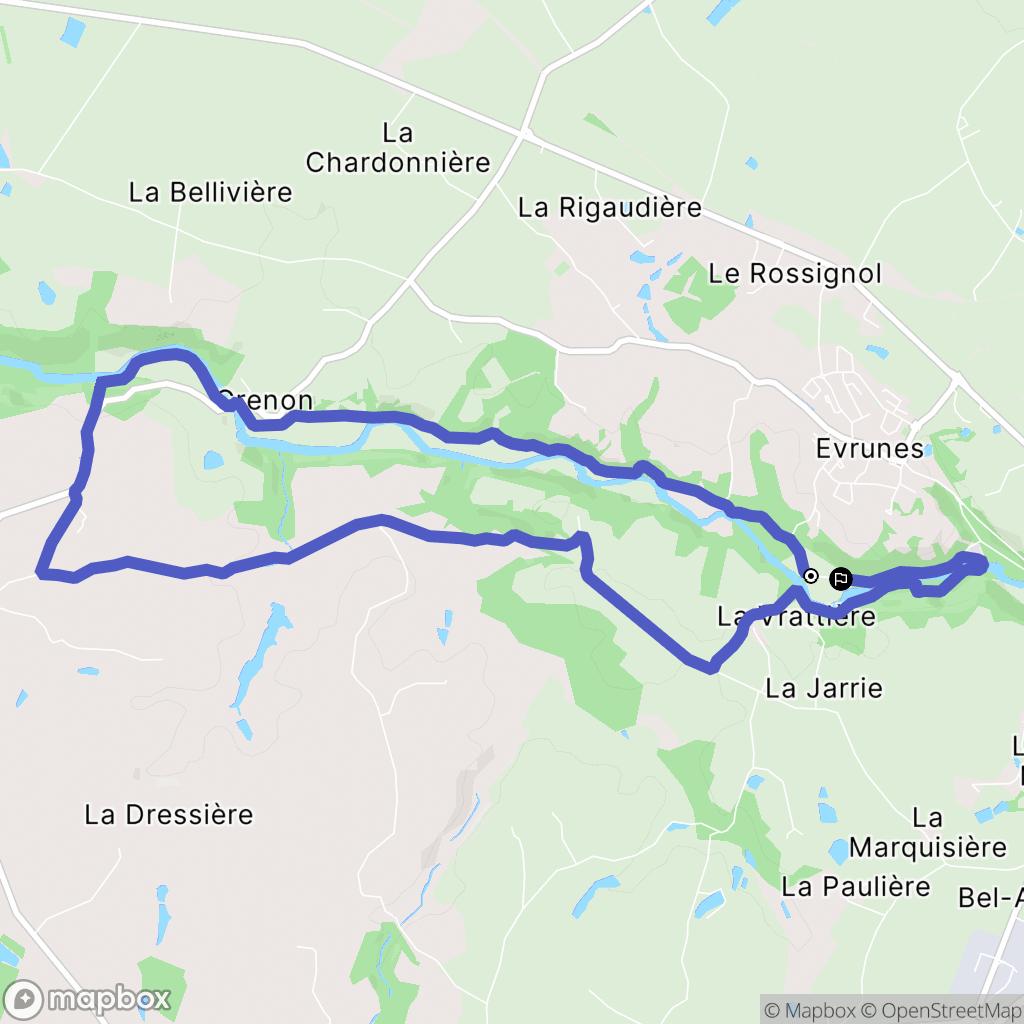 Mortagne-sur-Sèvre : carte du parcours de randonnée - France