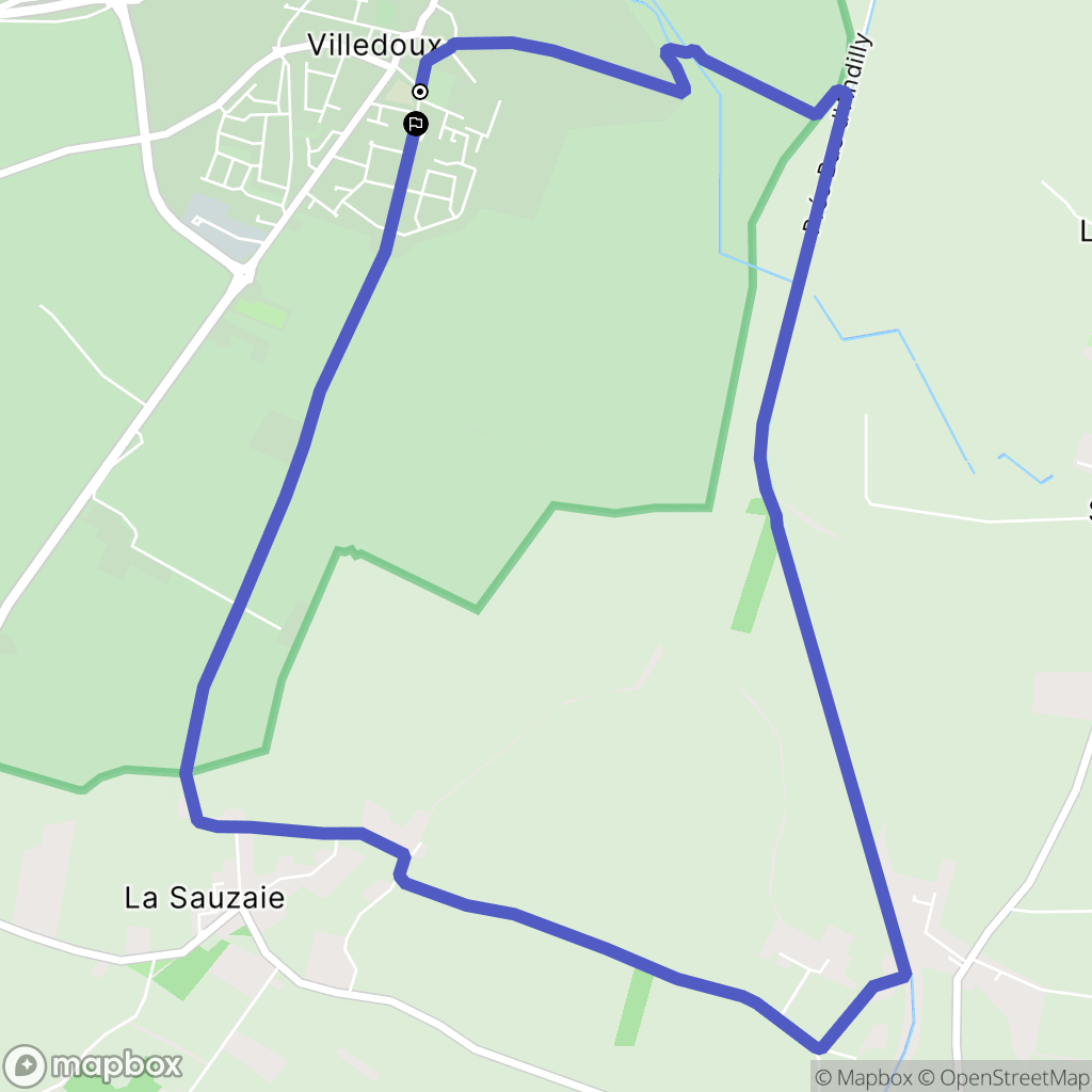 Villedoux : carte du parcours de randonnée - France