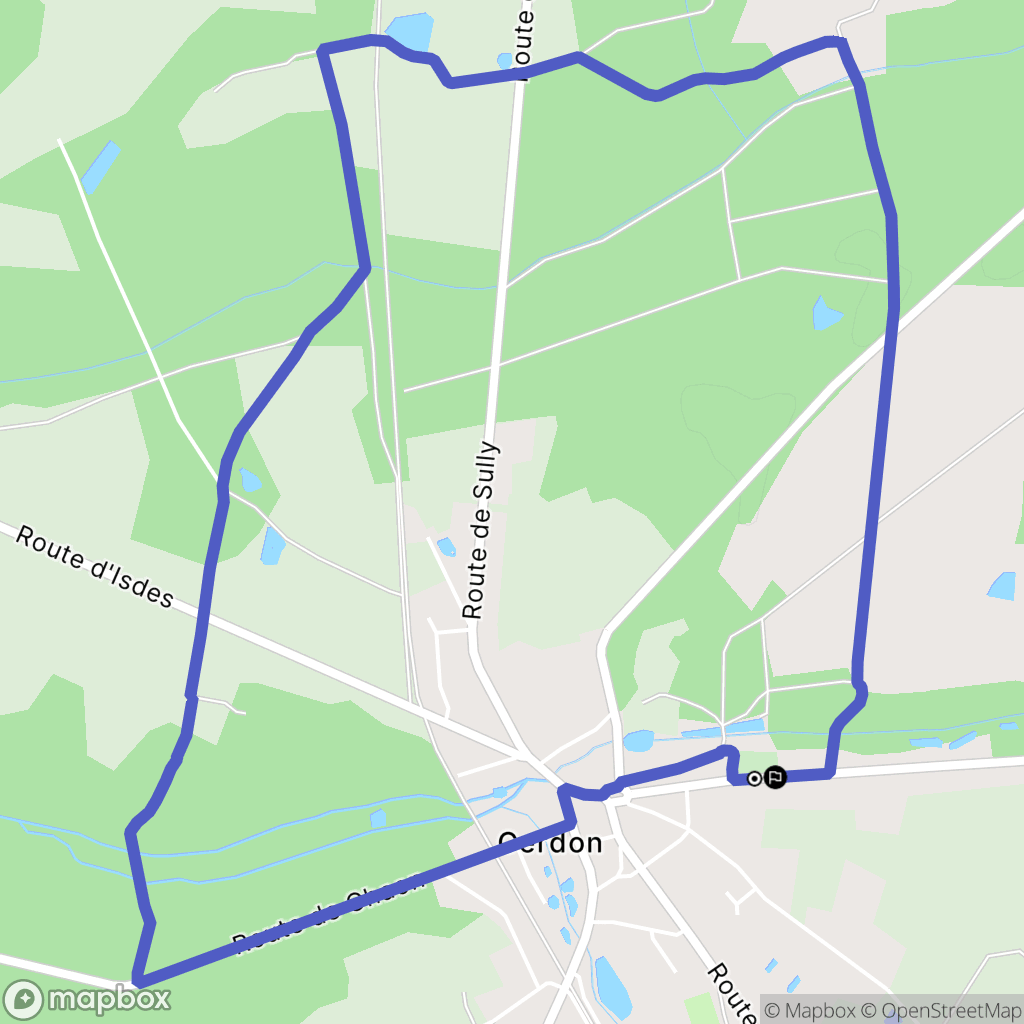 Cerdon : carte du parcours de randonnée - France
