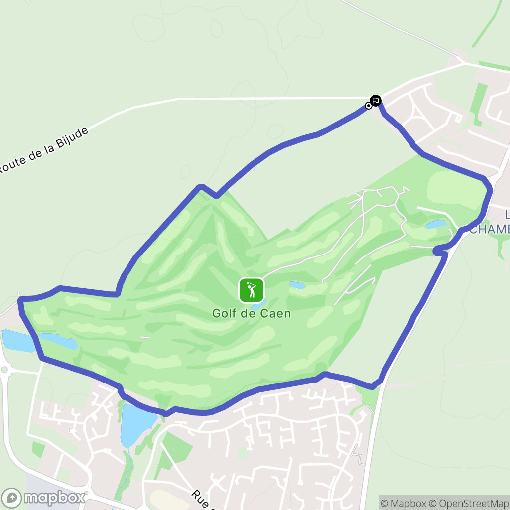 Biéville-Beuville : carte du parcours de randonnée - France